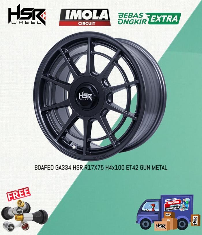 Velg HSR 17 Mobilio Velg Mobil HSR BOAFEO GA334 Ring 17 Lebar 7,5
