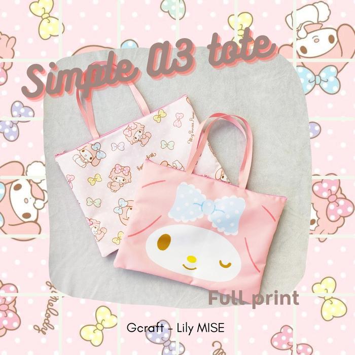 simple a3 tote full print - tas buku gambar a3