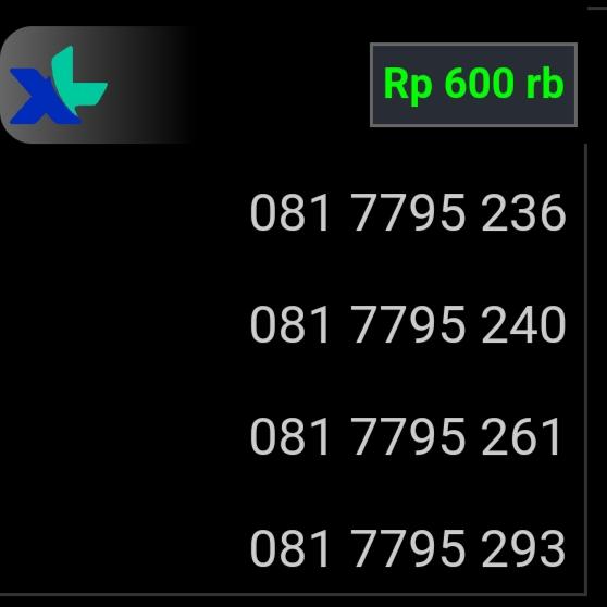 nomor cantik xl(081 7795 236(7795 240(7795 261(7795 293)10 digit,Hoki
