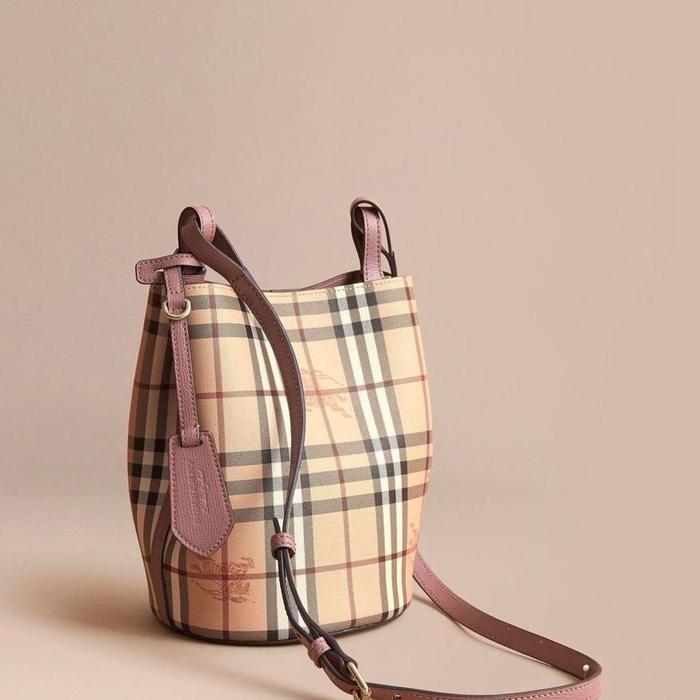 Jual Tas Burberry Small Haymarket bucket bag