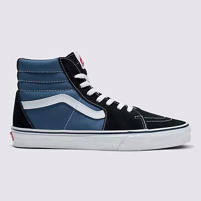 Vans Sk8 Hi Classic Navy White / Navy Black ORIGINAL RESMI NAVYA
