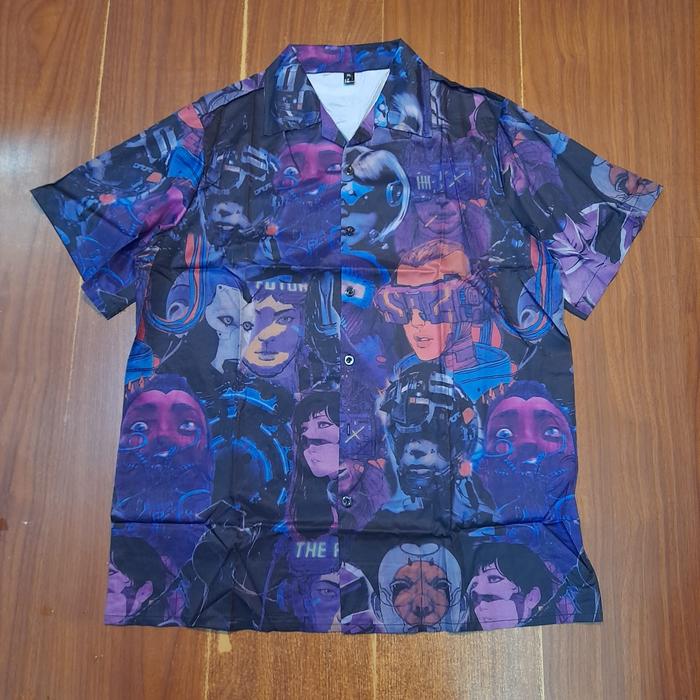 Kemeja Open Collar Ghost In The Shell