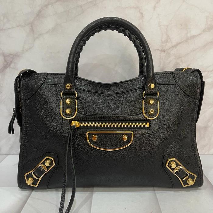 preloved balenciaga small city edge black