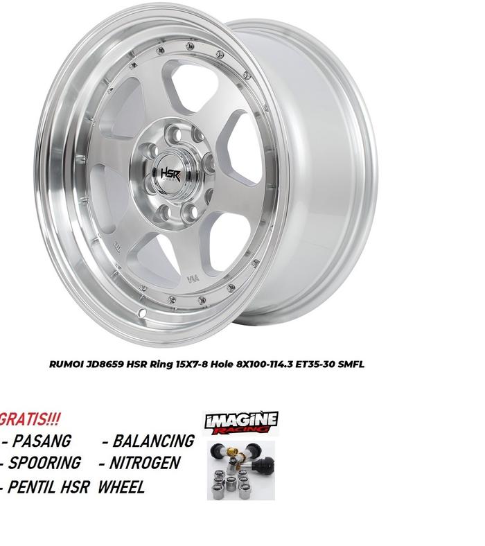 Velg Mobil Racing HSR RUMOI R15,Avanza,Jazz,Yaris,Brio,Swift,dll