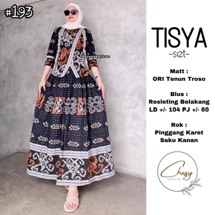NEW TISYA SET ORI TENUN TROSO BATIK WANITA BAJU KERJA KANTOR CASUAL