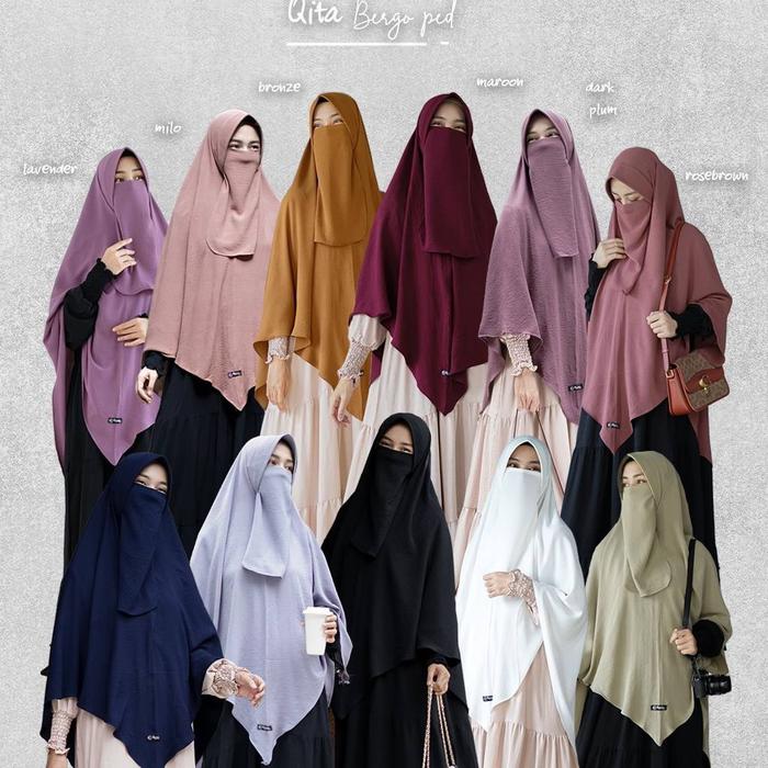 Bergo Qita bergo Antem jilbab crinkle by Khumaira syari