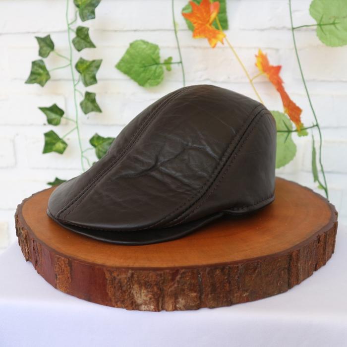 Topi Pria Kulit Asli - Topi Pet Mafia NewsBoy Classic