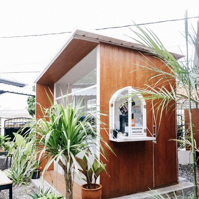 Booth container Custom Kaca Aestetic Premium