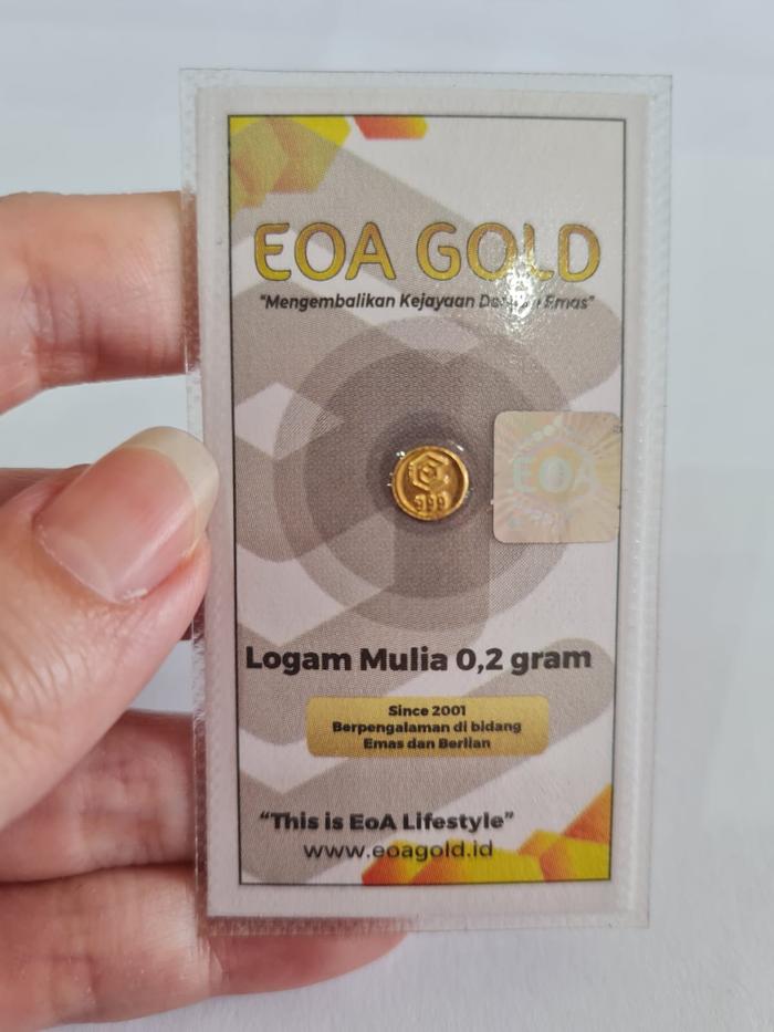 0.2 GRAM LM LOGAM MULIA EMAS EOA GOLD PRESS ASLI ORIGINAL