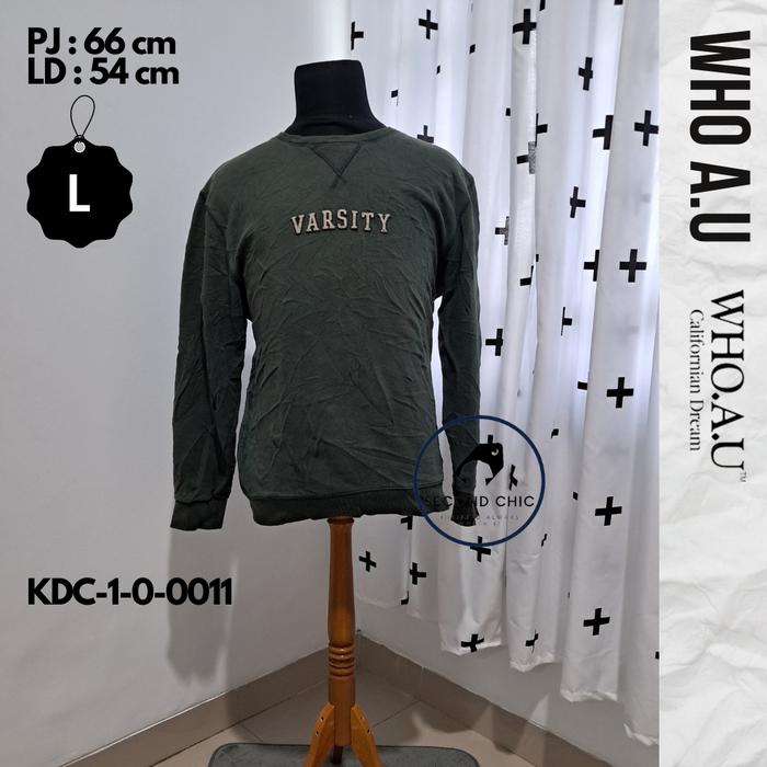 Crewneck WHO A.U ORIGINAL | Crewneck Pria | Sweater WHO A.U | Crewneck