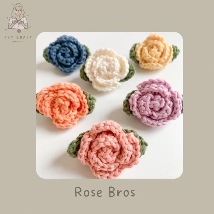 Rose bros / Bros Rajut / Bros Bunga / Pin Bunga / Pin Rajut