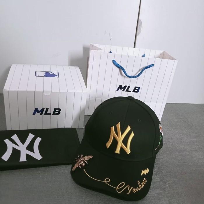 Topi New Era Mlb black NY Yankees Bee Baseball Cap Murah original 100%