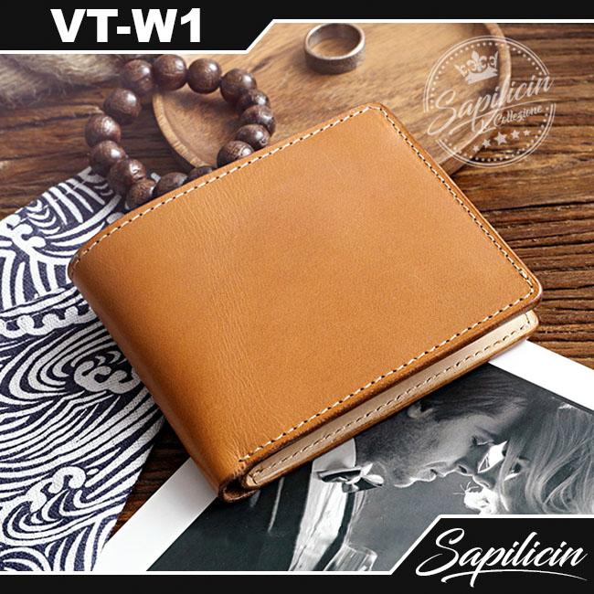 Dompet Kulit Nabati Asli Bifold Wallet Vegetable Tanned Leather VT-W1