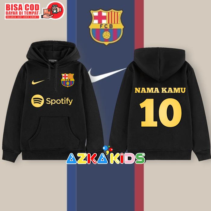 Jaket hoodie anak fc Barcelona/jaket anak Barcelona