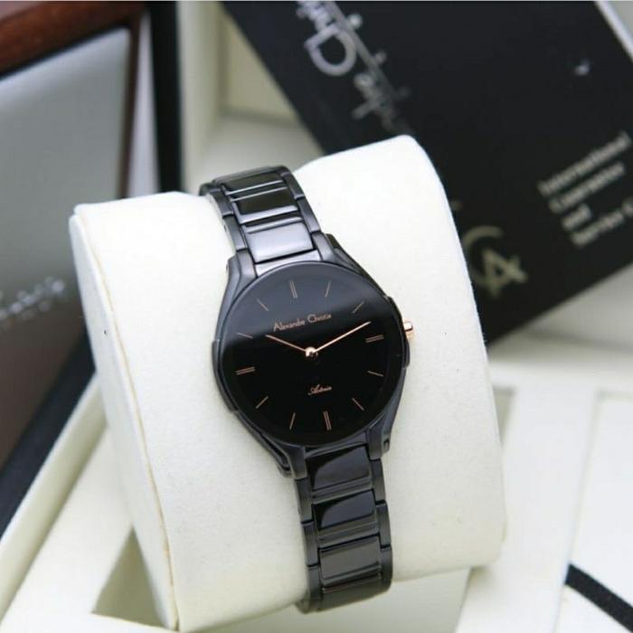 Alexandre Christie AC8610 AC 8610 Jam Wanita Original. Black