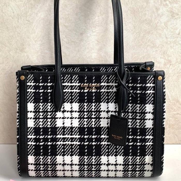 KS Market Posh Plaid Jacquard Medium tote bag