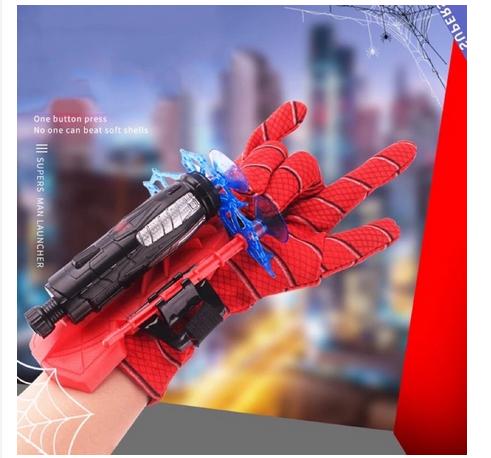 Sarung Tangan Spiderman Jaring Laba Mainan Spidermen Tempel Dinding Tembok Kaca Edukasi Anak Laki