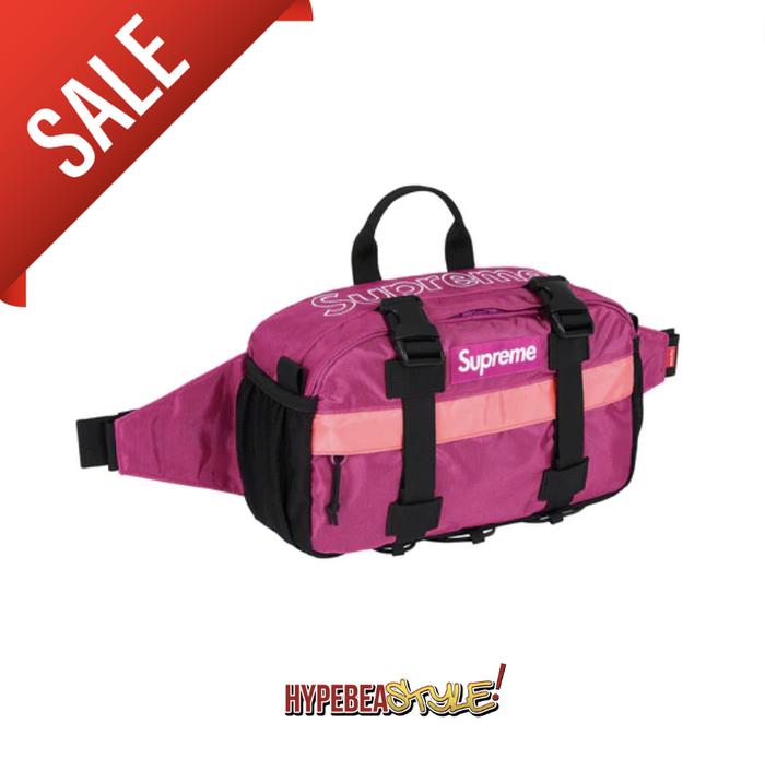 TAS SUPREME WAIST BAG FW19 MAGENTA ORIGINAL WAIST BAG SUPREME MURAH