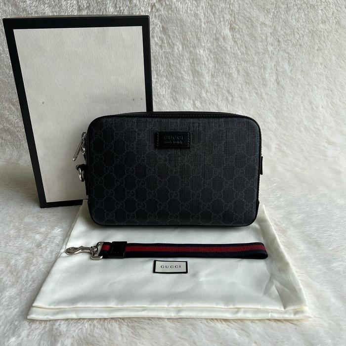 Gucci GG Supreme Clutch Original Authentic 100%