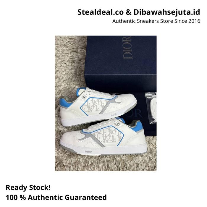 DIOR B27 OBLIQUE BLUE WHITE SNEAKERS