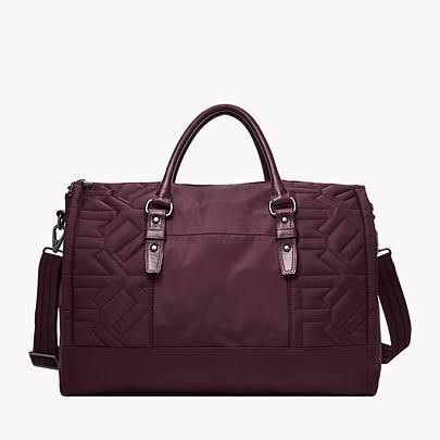 Tas Fossil Dillon Weekender Burgundy