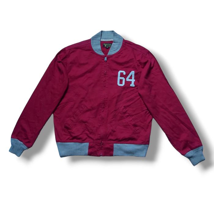 JAKET VARSITY STYLE EYES TOYO ENTERPRICE SIZE L 67 X 58 EXELENT CONDIT