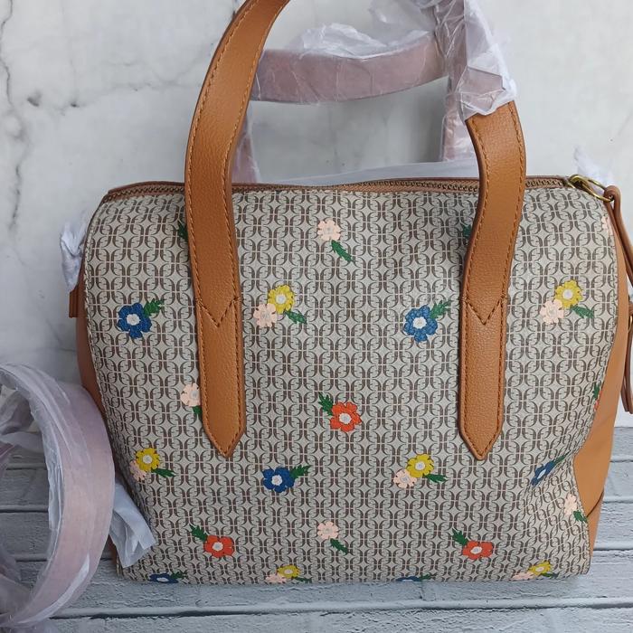 fossip sydney satchel neutral floral