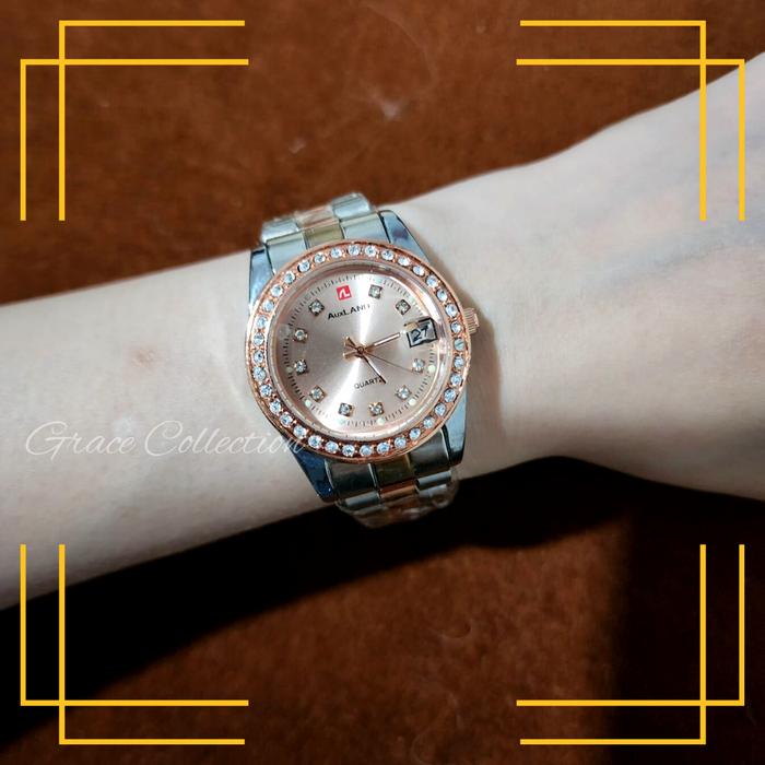 Jam Tangan Wanita Original - Auxland Analog Rose Strap Watch
