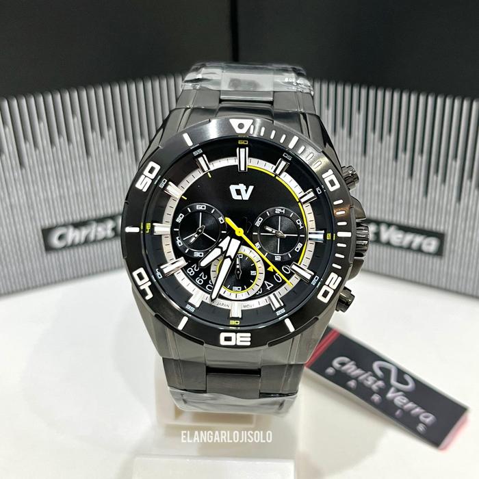 JAM TANGAN PRIA CHRIST VERRA CV C 21842G-16 BLK ORIGINAL