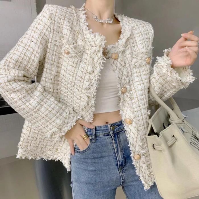 BLAZER TWEED KOREA LAZURA PREMIUM IMPORT / CARDIGAN TWEED IMPORT