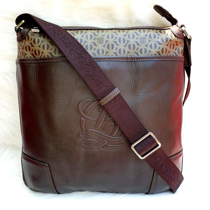 Tas Selempang Sling Bag Pvc mix Kulit Asli Pria Second Preloved