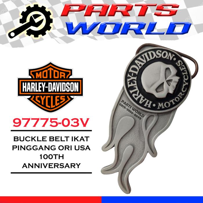 BUCKLE BELT IKAT PINGGANG ORI USA 100TH ANNIVERSARY HARLEY DAVIDSON