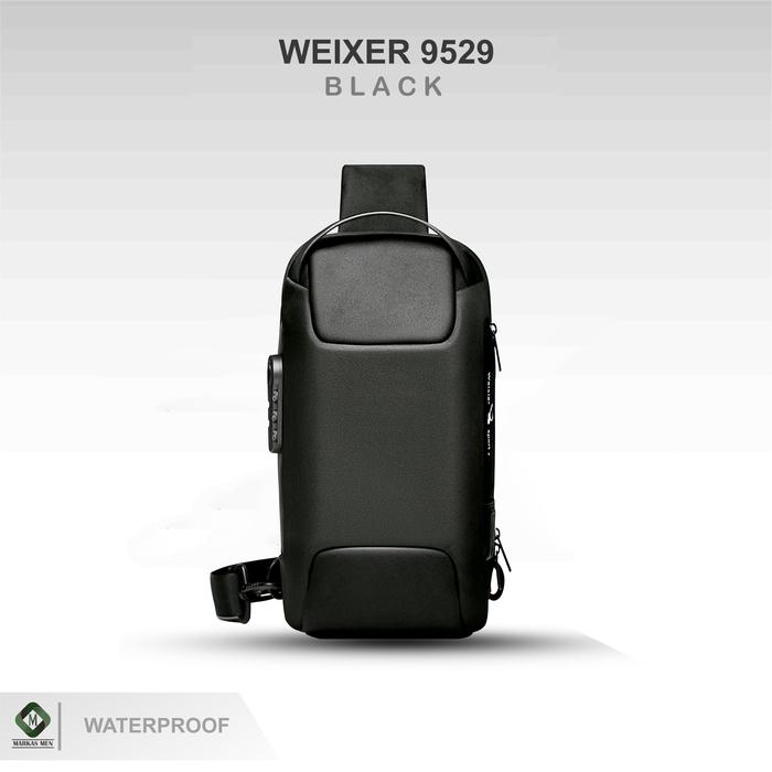 Tas Selempang Pria - WEIXIER 9529 - USB Port Anti Maling