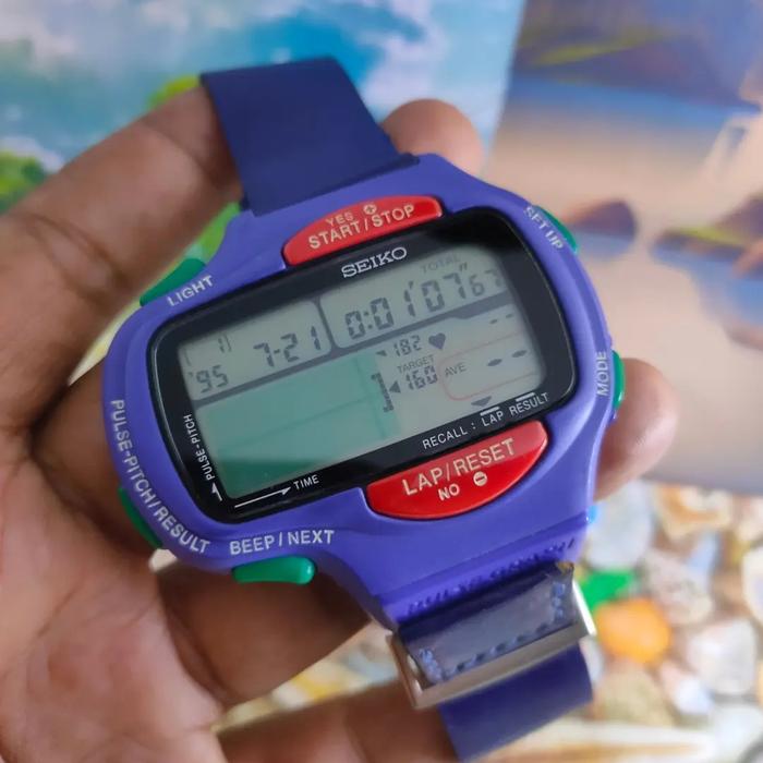 JAM TANGAN SEIKO PULSE GRAPH PRO-RUNNER DIGITAL ELECTRORADIOGRAPH