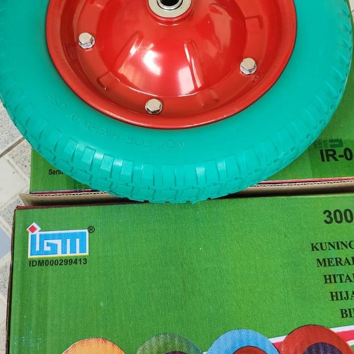 Roda Ban Gerobak Pasir Sorong Mati PU IGM /Model Artco Warna Merk Igm