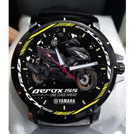 JAM TANGAN CUSTOM Aerox 155 Hitam JAM TANGAN FULL ANALOG