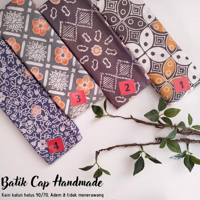 Kain Batik Cap Handmade Serian Abu Oren (1)