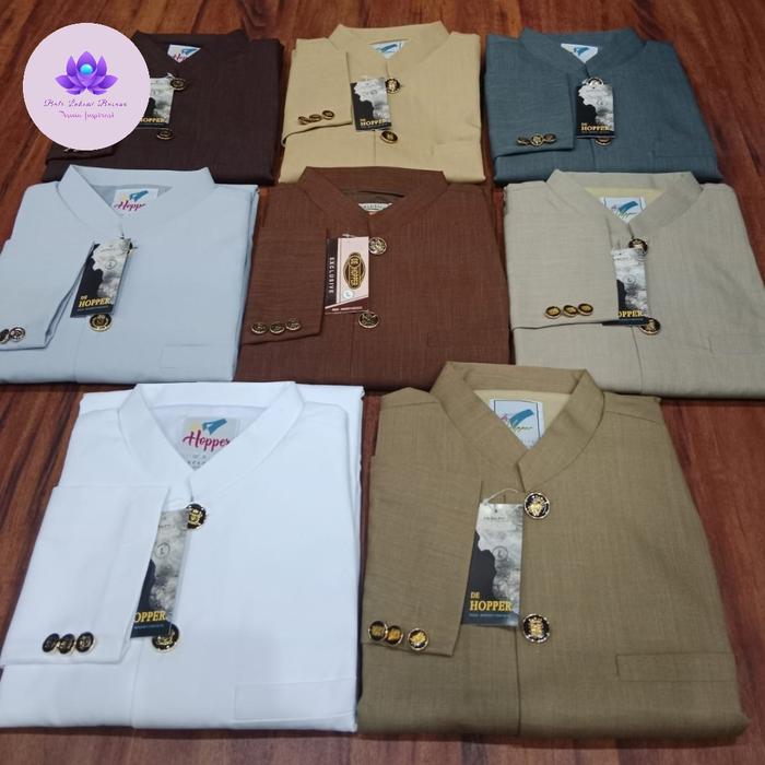 Baju Safari Putih Premium Pakaian Adat Bali Pria