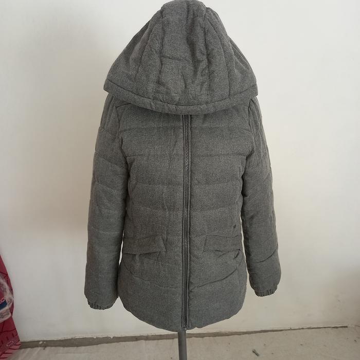 Grey Sherpa Hoodie Goose Down Jacket by Spao