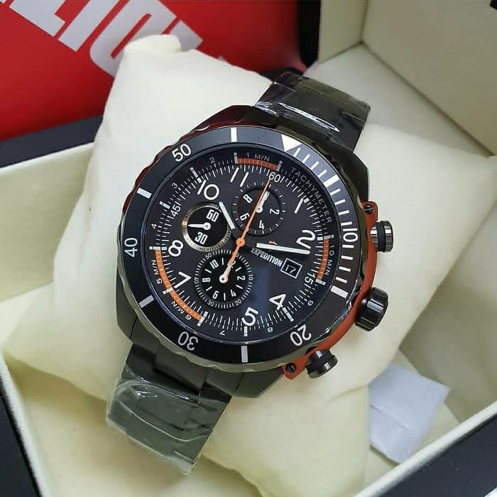 EXPEDITION EXP E6795 E 6795 BLACK ORANGE ORIGINAL. JAM TANGAN PRIA