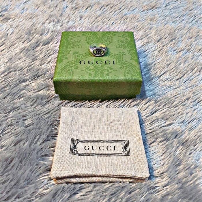 GUCCI LOGO RING AUTHENTIC ORIGINAL RING 100%