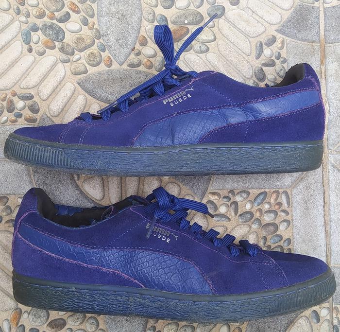 Sepatu Puma Suede Classic Mono Reptile Mazarine Blue