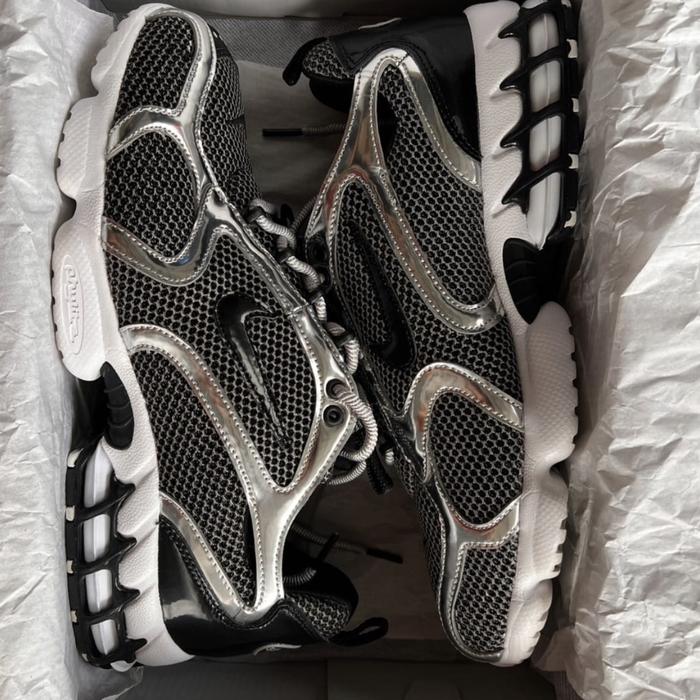 Stussy x Nike Air Zoom Spiridon Cage 2 Pure Platinum ORIGIN