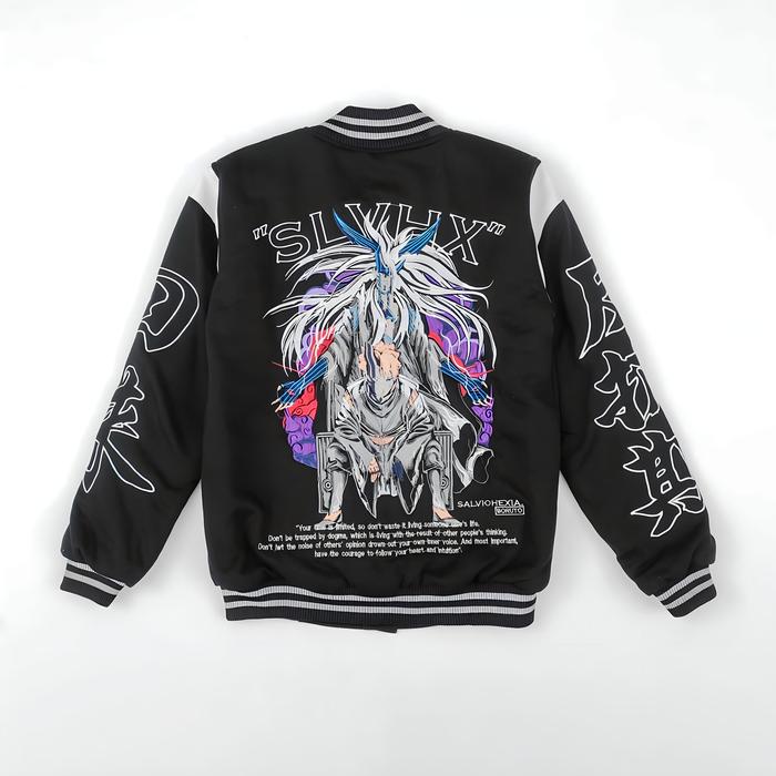 Varsity Baseball Jacket Slvhx Boruto Black