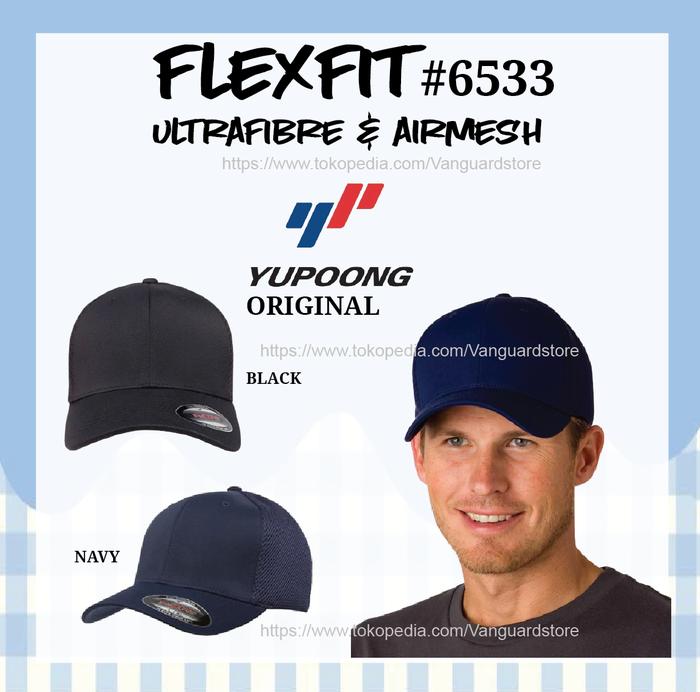 TOPI YUPOONG FLEXFIT 6533 ULTRAFIBRE & AIRMESH BUILT UP ORIGINAL