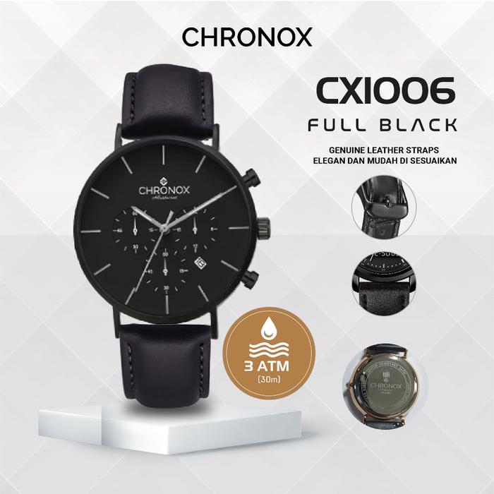 Jam Tangan CHRONOX CX1006 MAN - FULLBLACK (A1-A5) Murah Termurah !