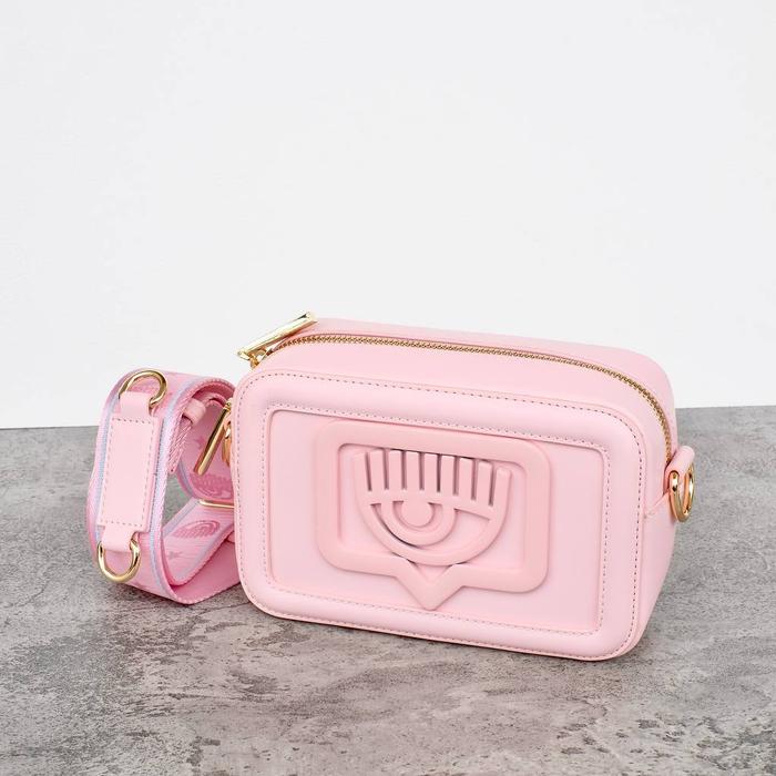Chiara Ferragni Eye like Camera Bag in Pink Detachable Strap