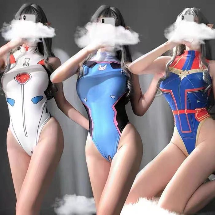 baju tidur sexy wanita lingerie bikini cosplay motif kartun all size