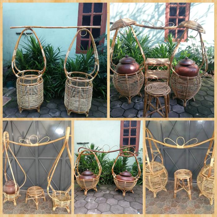 Pikulan dawet angkringan rombong dawet rotan