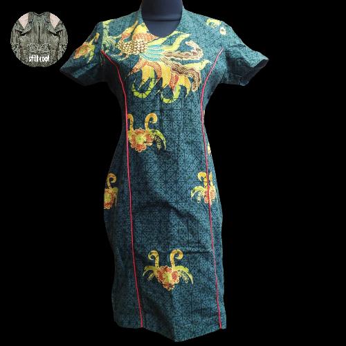 PRELOVED dress batik tulis hijau